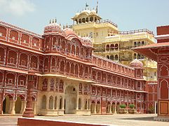 Chandramahal en el City Palace, Jaipur, construido por los rajputs Kachwaha