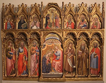 Simone dei Crocifissi, Polyptyque des saints Léonard et Ursule, 1385.