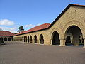 Stanford University, Palo Alto (CA), place and park in front of the Memorial Church