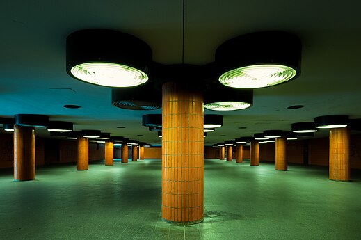 Pedestrian tunnel at the International Congress Center in Berlin. The tunnel is to be closed. Photographer: Matthias Süßen