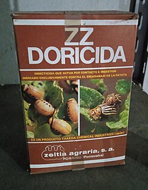 ZZ Doricida, insecticida para o escaravello da pataca, distribuído por Zeltia