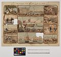 Деревянный пазл «Верфь и корабль на всех этапах», 26 x 20 см, 1874 год, Лондон. Экспонат Бодлианских библиотек. Отсутствуют и повреждены по 2 элемента
