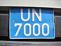 UN licence plate