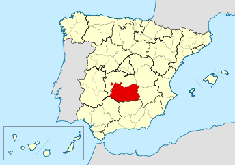 Mapa de la diócesis de Ciudad Real