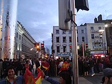 Fans celebrating