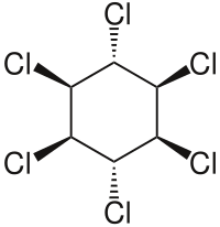 Strukturní vzorec lindanu
