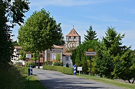 SW entrance of Grassac, Charente, France