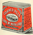 1898年当時のリビー社製コンビーフ缶詰の広告用イラスト