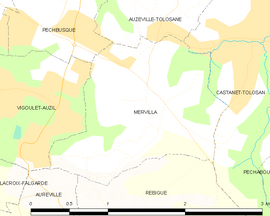 Mapa obce Mervilla