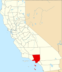 Location of the county in California