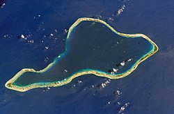 A Mururoa atoll légifelvételről