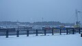 Ustka, Bulwar Portowy zimą