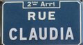 Plaque de rue en mars 2019.