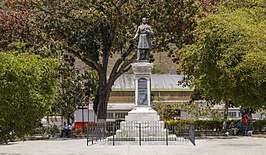 Het plein Plaza Cristobal Mendoza in Trujillo