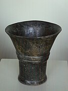 Vaso ceremonial de la cultura Tiahuanaco. Museo de Arqueología de Pueblo Libre, Lima, Perú.
