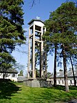 Klocktornet vid Ängby kyrka, Stockholm.