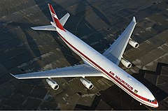 Air Mauritius on apron from above