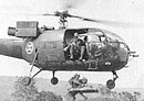 O Aérospatiale Alouette III, um dos muitos helicópteros que operaram em África.