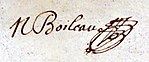 Nicolaus Boileau: subscriptio