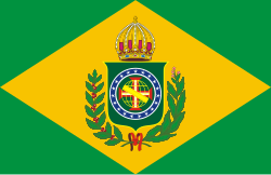 Bandera del Imperiu de Brasil, creada pola emperatriz Leopoldina.