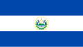 Bandera de El Salvador desde 1912.
