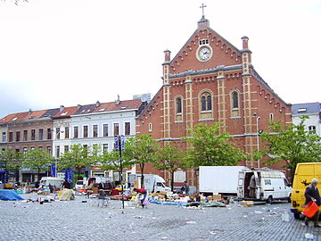Place du Jeu de Balle/Vossenplein, fin do mercado.