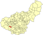 Расположение муниципалитета Агрон на карте провинции