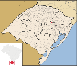 Localização de Putinga no Rio Grande do Sul