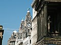 Liver birds tower over Dale Street and the Town Hall