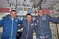 Soyuz TM-34 crew in Zvezda module