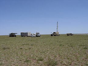 drilling rig on a Russian truck