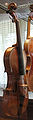 English: Stradivarius Violin in the Musikinstrumentenmuseum, Berlin. Profile / three-quarters view