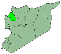 استان ادلب در نقشهٔ سوریه