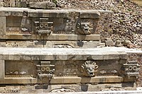 Detalle de la decoración del Templu de la Serpiente Emplumada. Teotihuacán, 200-250