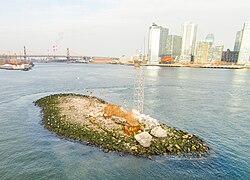 islet with bridges behind it