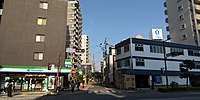 荒戸1187号線（旧唐津街道、唐人町一丁目東交差点の東側）