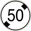 End of maximum speed limit