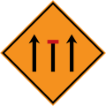 Center lane closed ahead