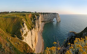 Klippen van Étretat, Normandie.