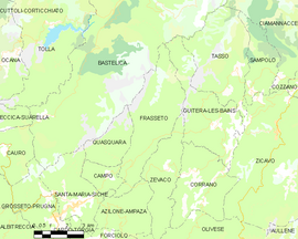 Mapa obce Frasseto