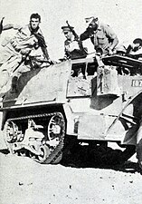 Infanterie-eenheden van Palmach in actie tijdens de strijd om Bir el-Saba/Beër Sjeba, 21 oktober 1948