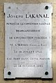 Plaque commémorative de Joseph Lakanal.