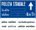 Esempio di preavviso per Polizia Stradale con pannello plurilingue