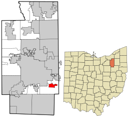 Location in Summit County and the state of Ohio.