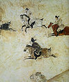 Cortesanos de la Dinastía Tang de China jugando el polo, año 706 d. C.