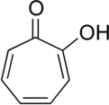 Skeletal formula of tropolone