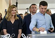 Volodymyr Zelenskyy voted in parliamentary elections (21 July 2019)