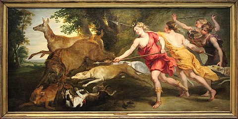 Àrtemis-Diana caçant amb les seves nimfes, Peter Paul Rubens