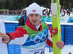 Adam Małysz Vancouverin olympialaisissa 2010.