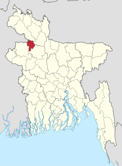 Location of जयपुरहट जिला in Bangladesh